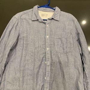 Muji 100% cotton blue long sleeve L